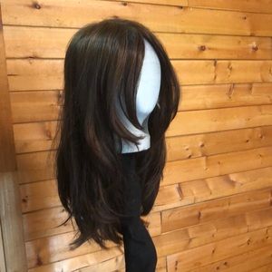 Beautiful natural part. synthetic wig approximately 16”-18”length